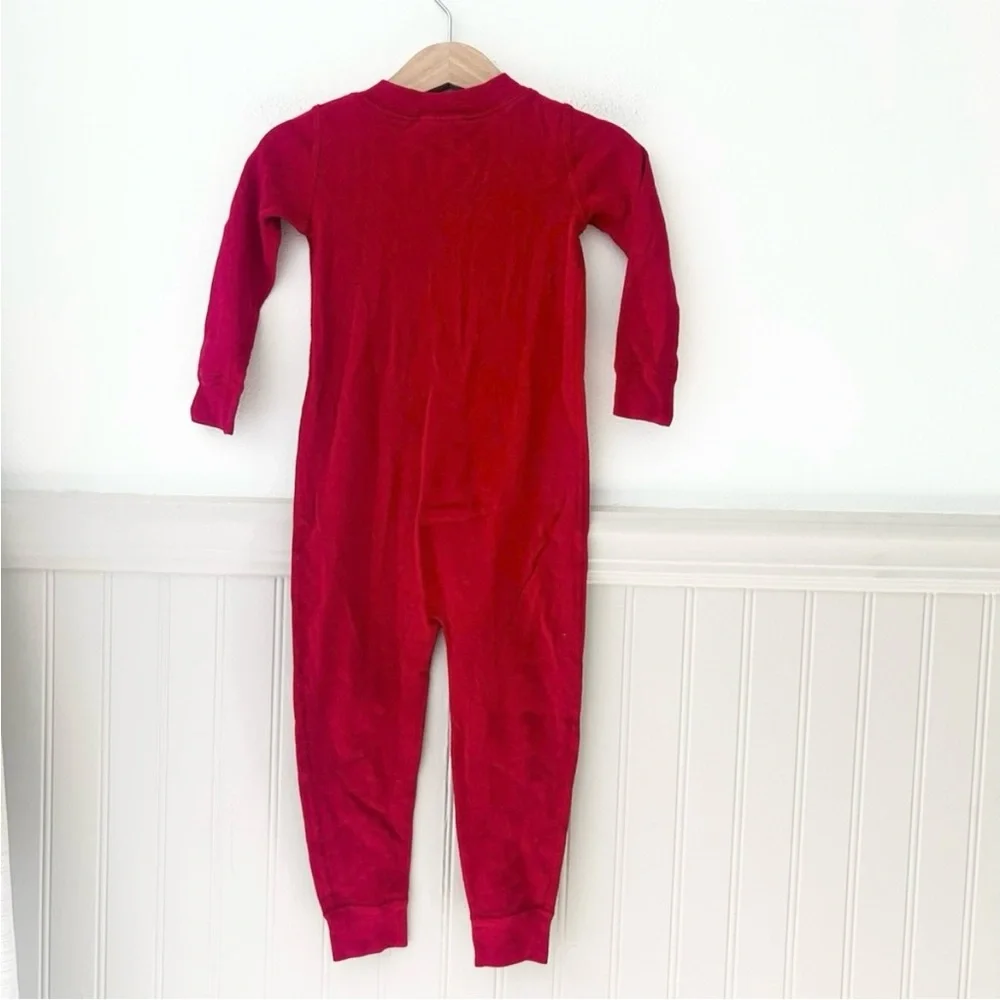 Hanna Andersson 18 24 Months Festive Red Pajamas with Santa Accents Bodysuit